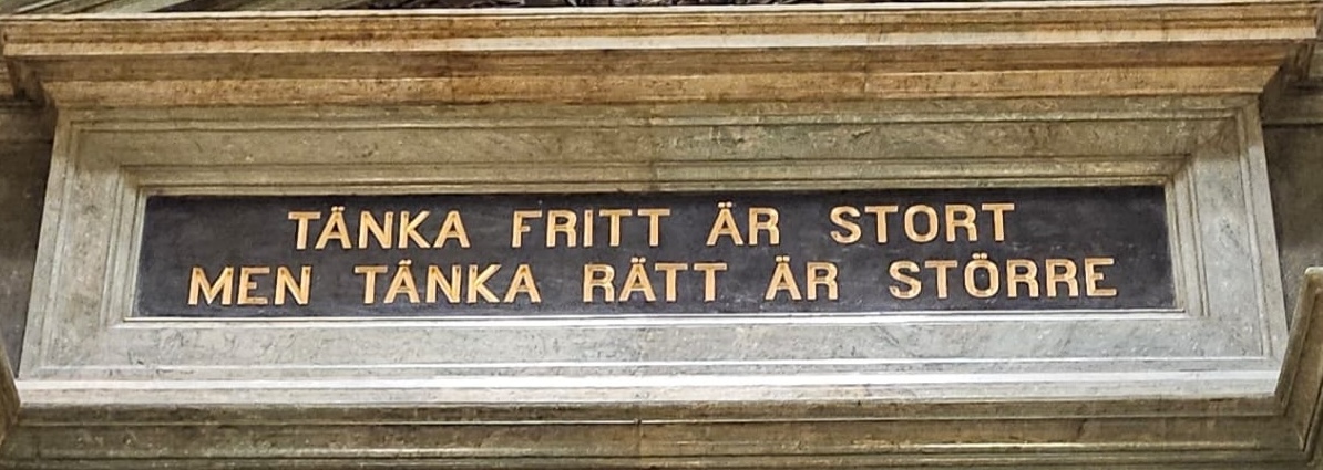 Tänka fritt är stort, men tänkar rätt är större