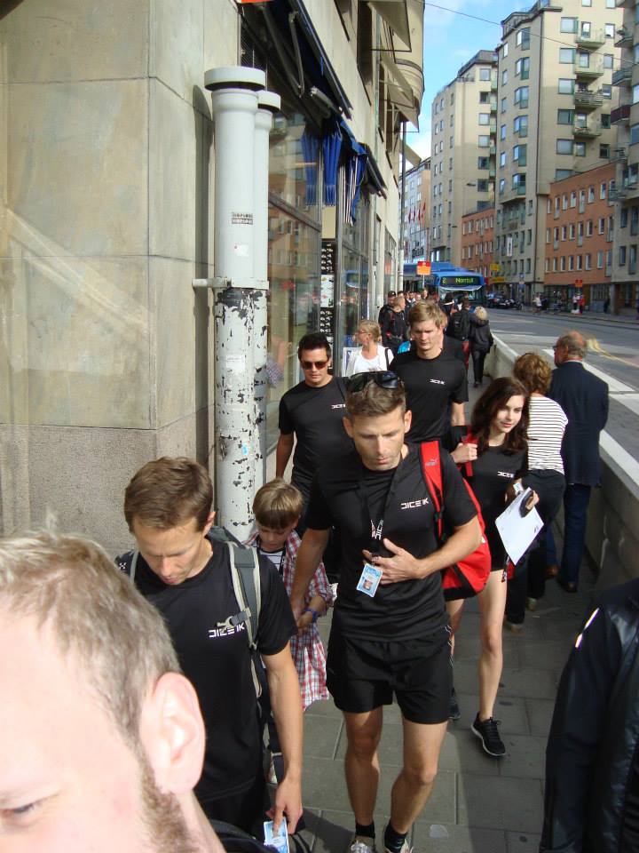 Walking to the train, Stockholm