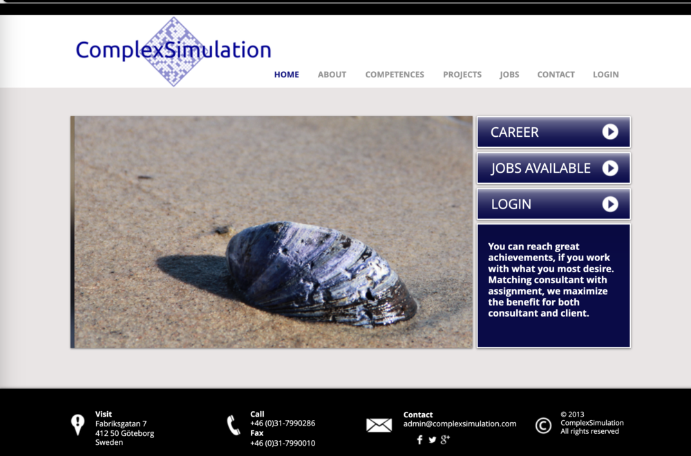 Complex Simulation home page
