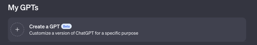 Create GPT