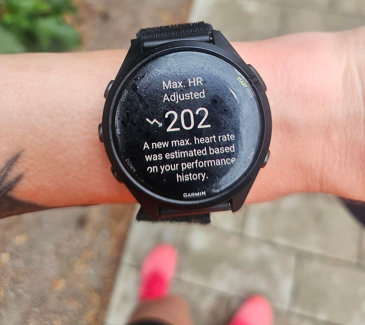 Garmin max HR