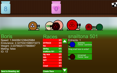 Game of Snails multiplayer JavaScript game