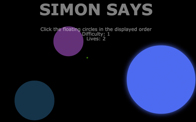 Simon Says One Game a Month 1GAM