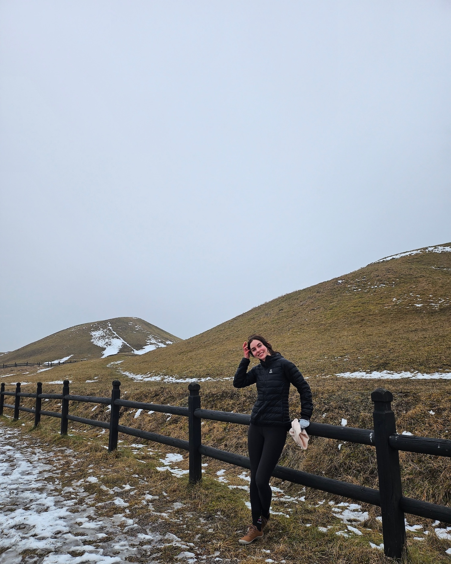 Standing in front of the grave mounds at Gamla Uppsala