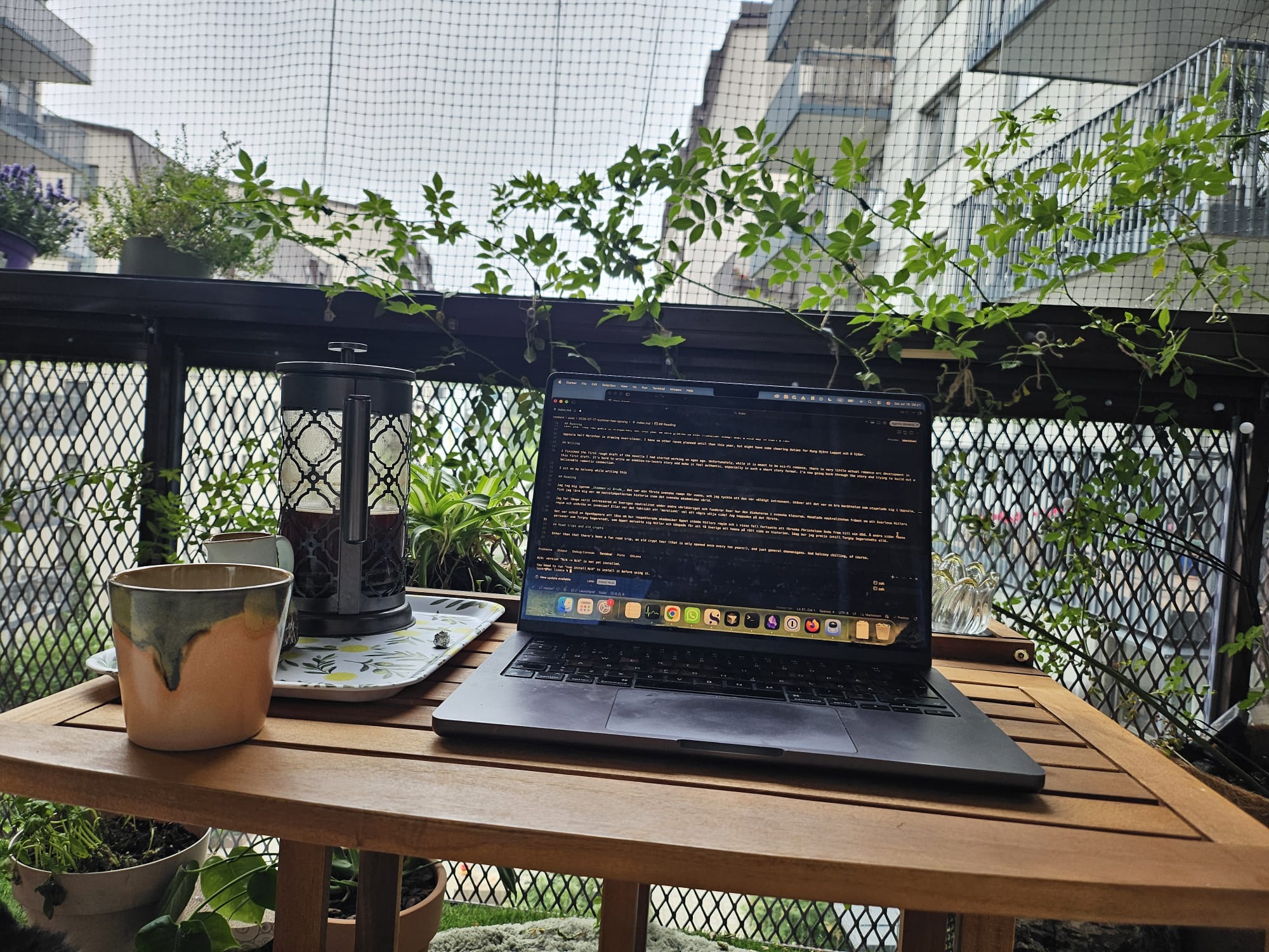 Coffee on the balcony
