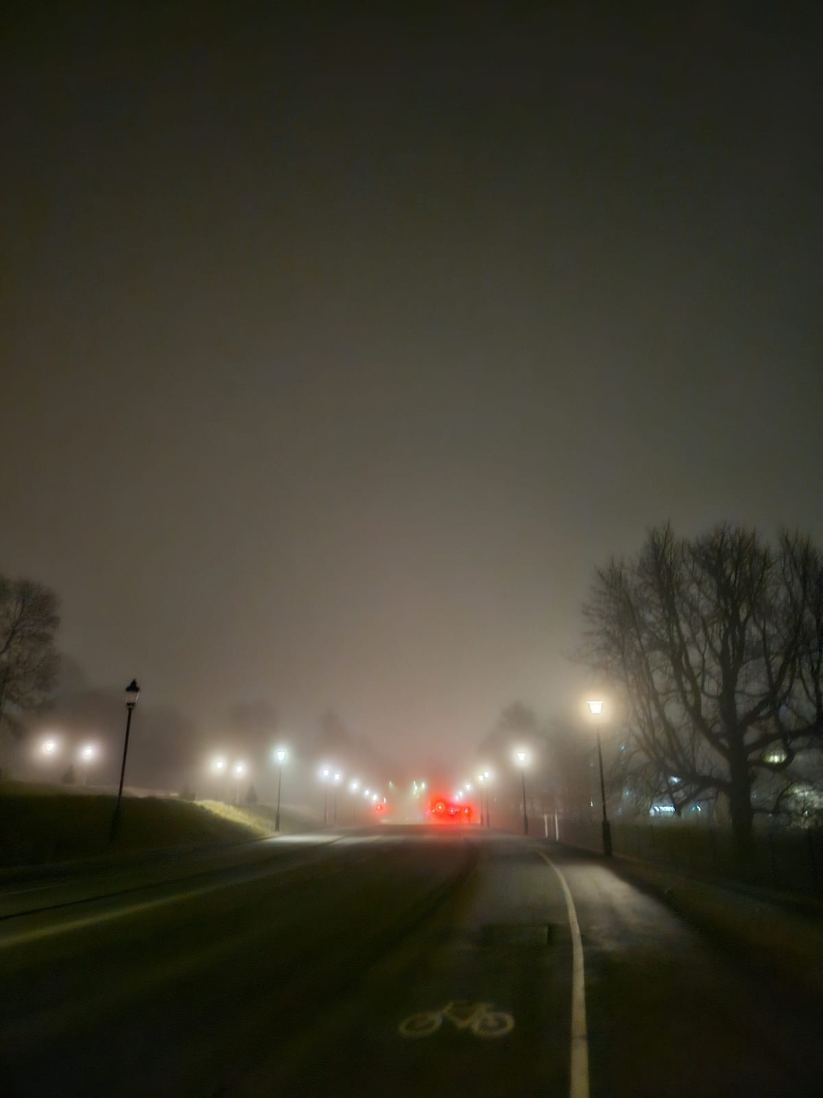 Night road in Uppsala