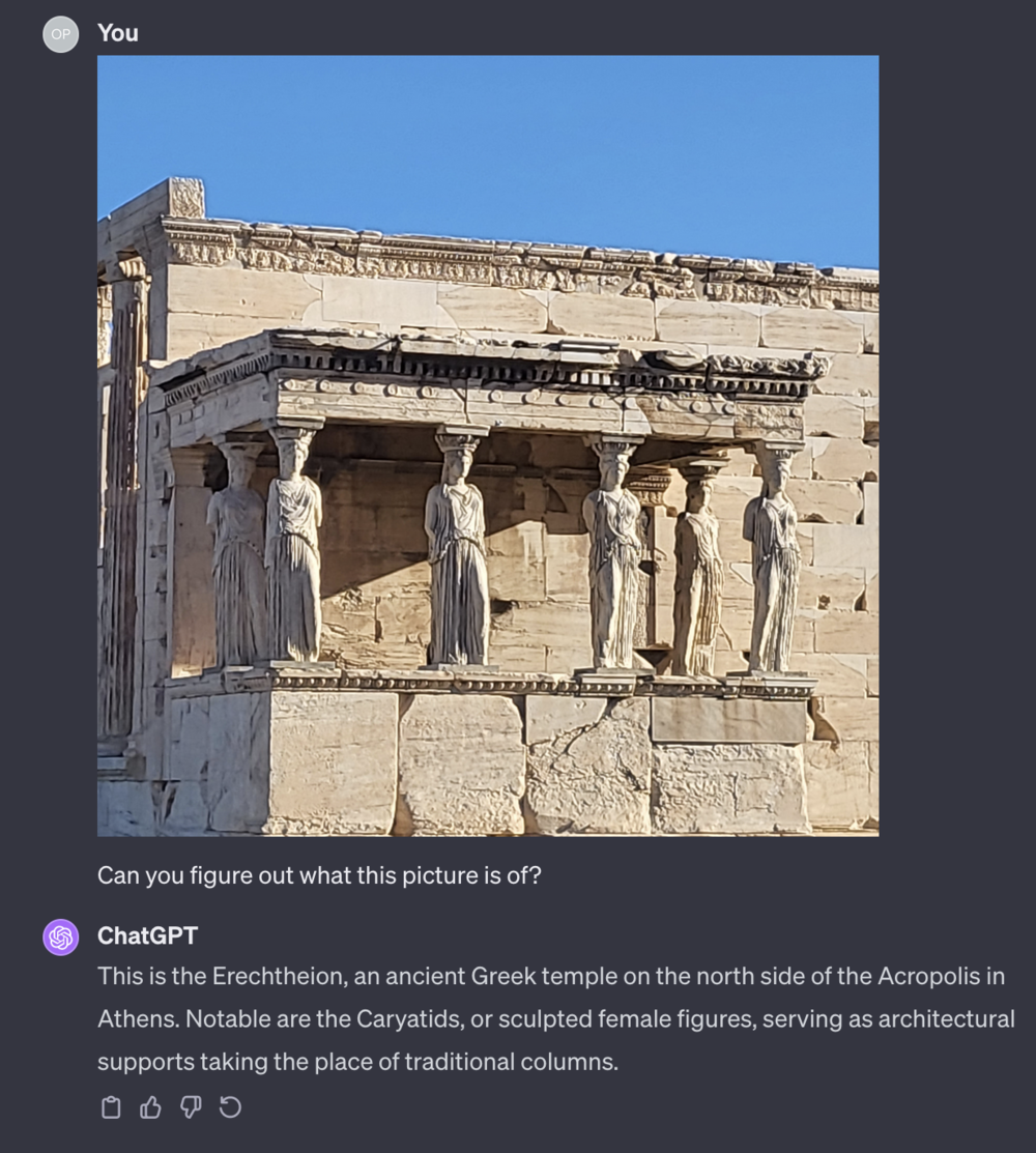 ChatGPT jogging my memory about the Erechtheion
